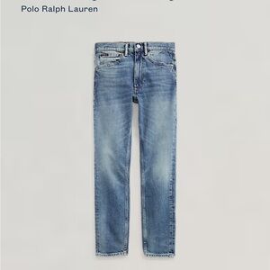 Polo Ralph Lauren Blue Mid-Rise Super-Slim Crop Jeans